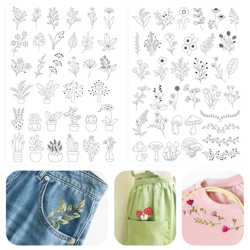 Embroidery Stabilizer Backing - Водорастворимый стабилизатор для вышивания, библейская цветочная