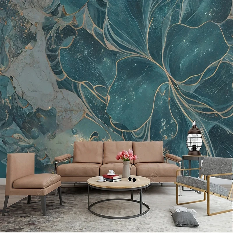 Commercial Wallpaper Printing - Индивидуальные 3D-обои с изображением лотоса в