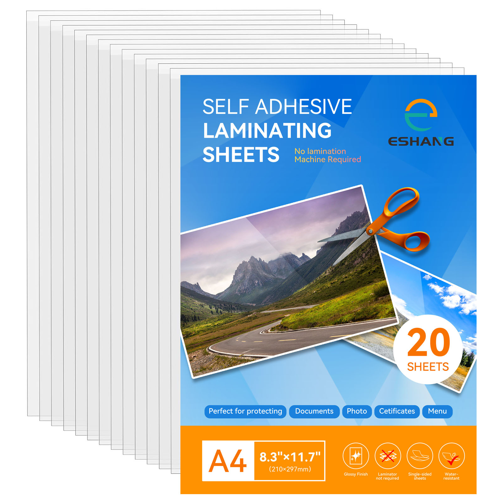 Laminator Cold Roll - ESHANG 20 листов прозрачных листов для