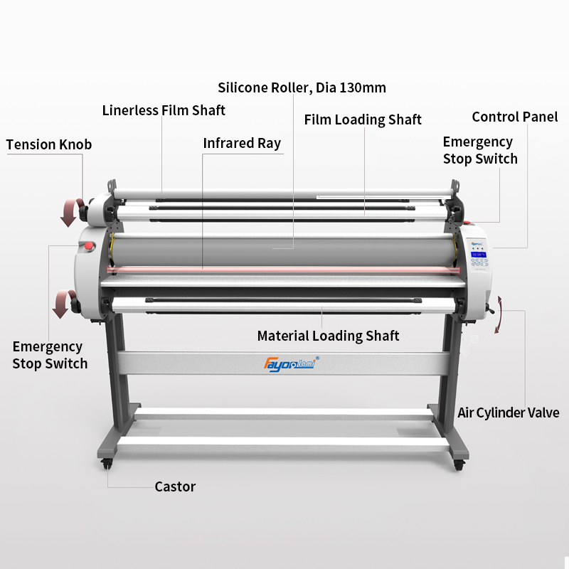 Fayon 63-дюймовый пневматическ – обзор и цена Laminator Cold Roll
